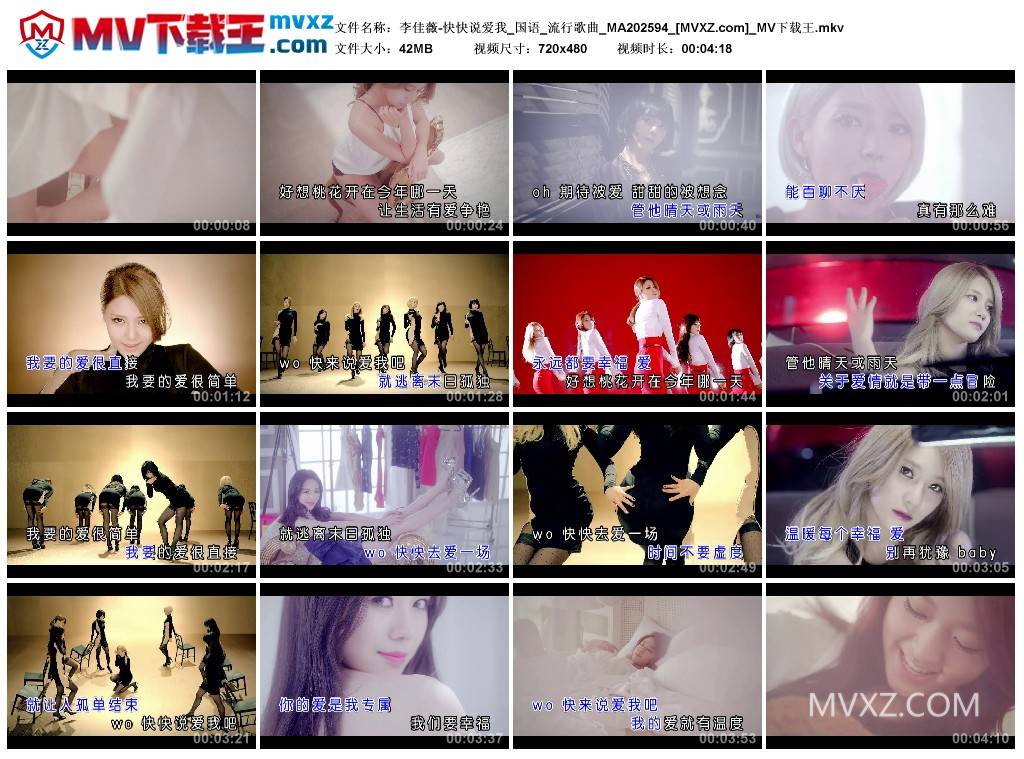 李佳薇-快快说爱我_国语_流行歌曲_MA202594